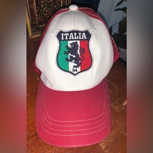 American Eagle Outfitters * Italia * Baseball Cap Red * Snapback Hat
